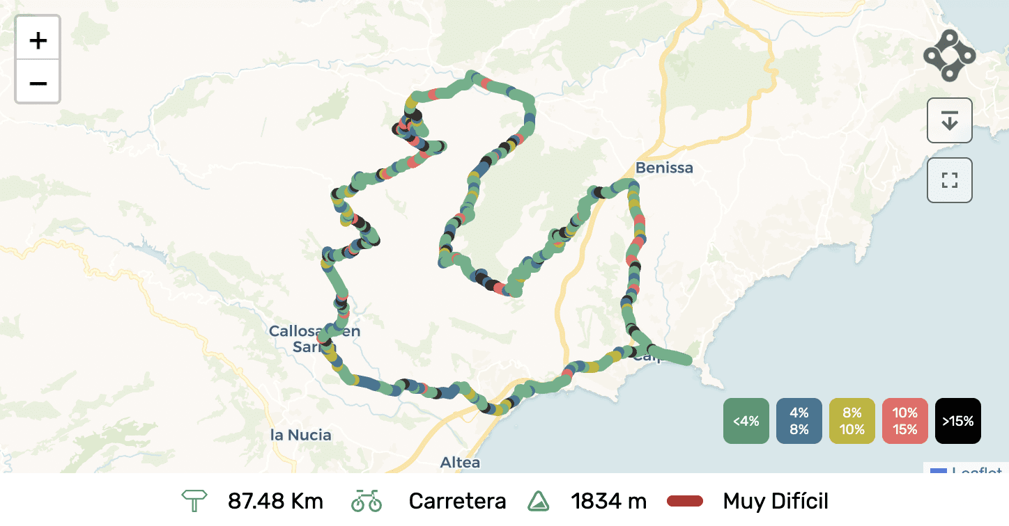 Rutas de ciclismo en la provincia de alicante